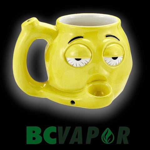 Stoner Emoji Ceramic Mug Pipe