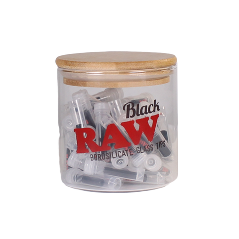 Raw Black Glass Tips