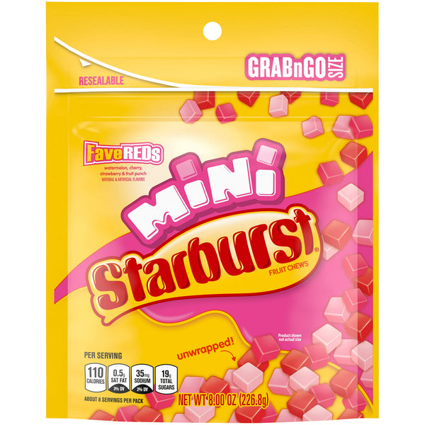 Starburst - Favereds Fruit Gummy Candy Grab N Go - 8 oz Bag