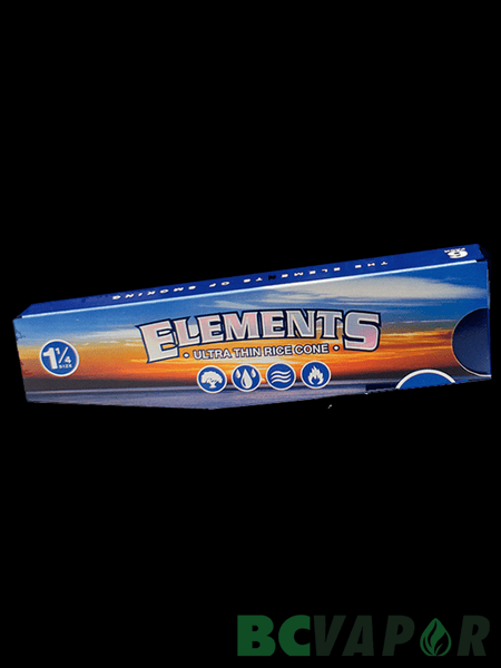 Elements Ultra Thin Rice Cones Pre=Rolled Cone 1¼ – 6/PACK