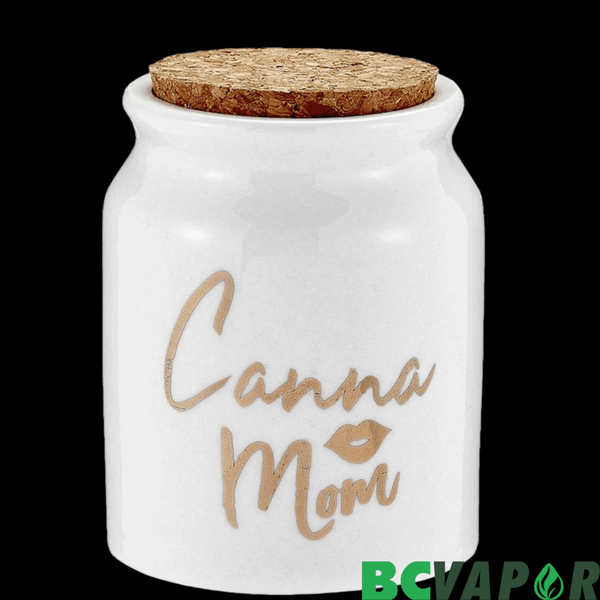 Canna Mom Ceramic Stash Jar